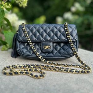 Navy Handbag, Vintage Koret, Great for Rush or Game Day